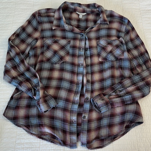 Set of 3 Flannel Button down Express Lucky Brand Shirts Soft! - Picture 4 of 6